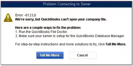 QuickBooks Error 6123 0 company file issue