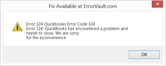 QuickBooks Error 324 bank sync issue