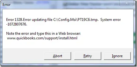 QuickBooks Error 1328 – software patch installation error on Windows computer screen