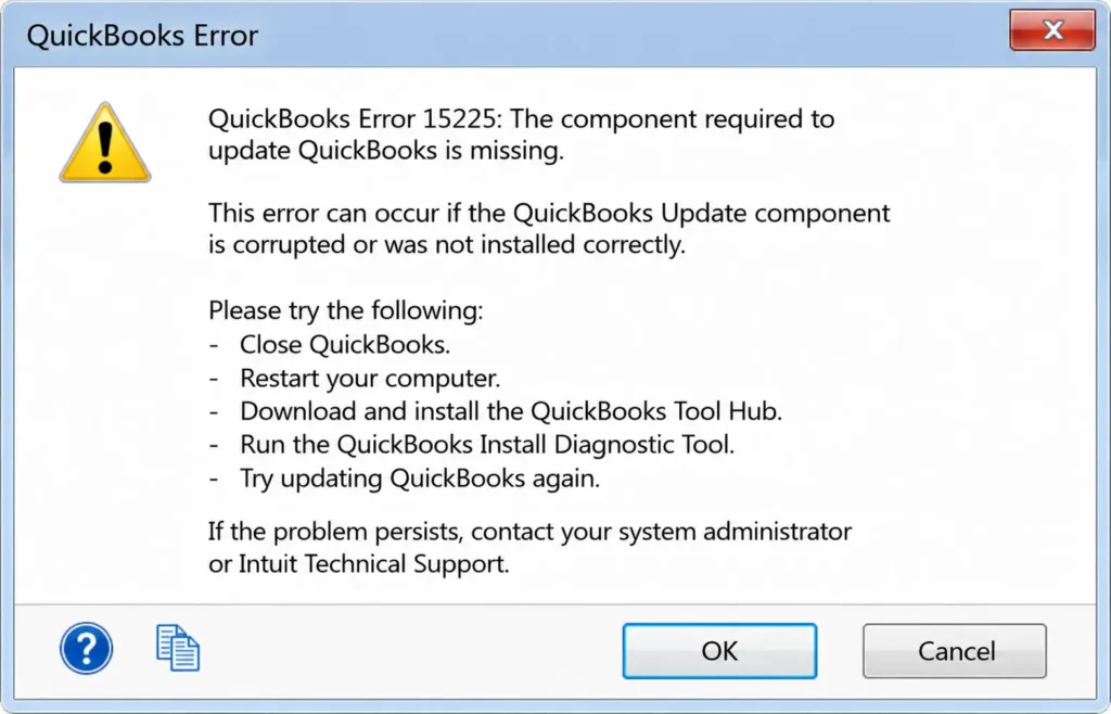 QuickBooks Error 15225