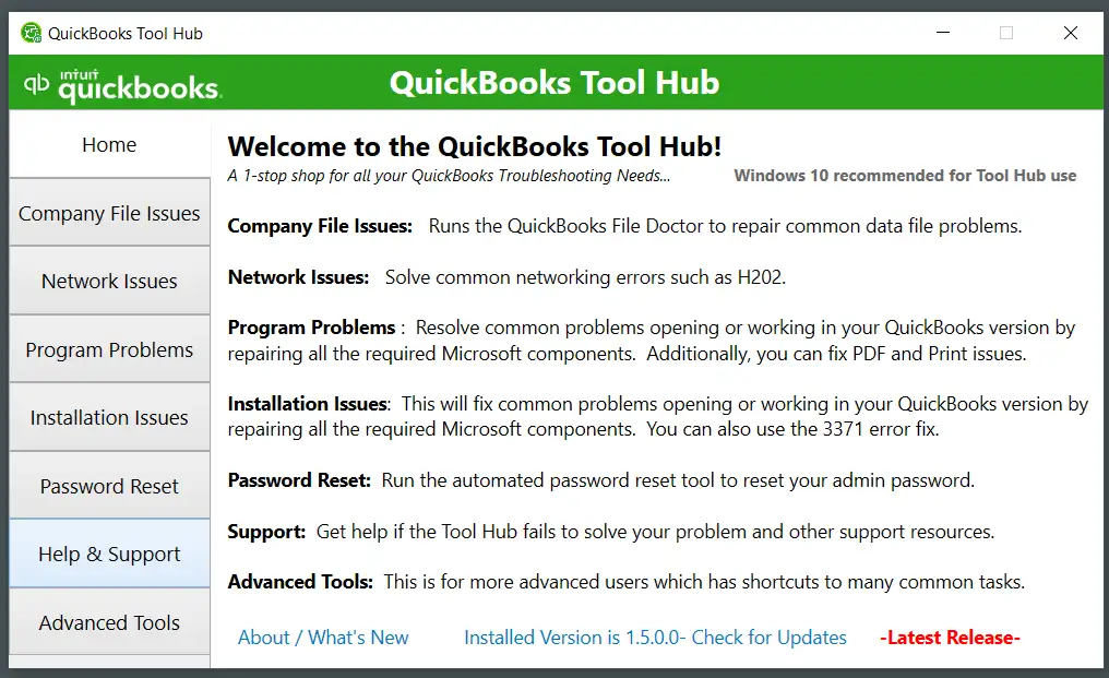 QuickBooks Tool Hub