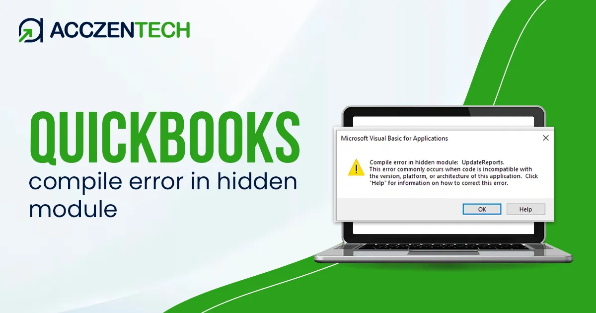 quickbooks compile error in hidden module