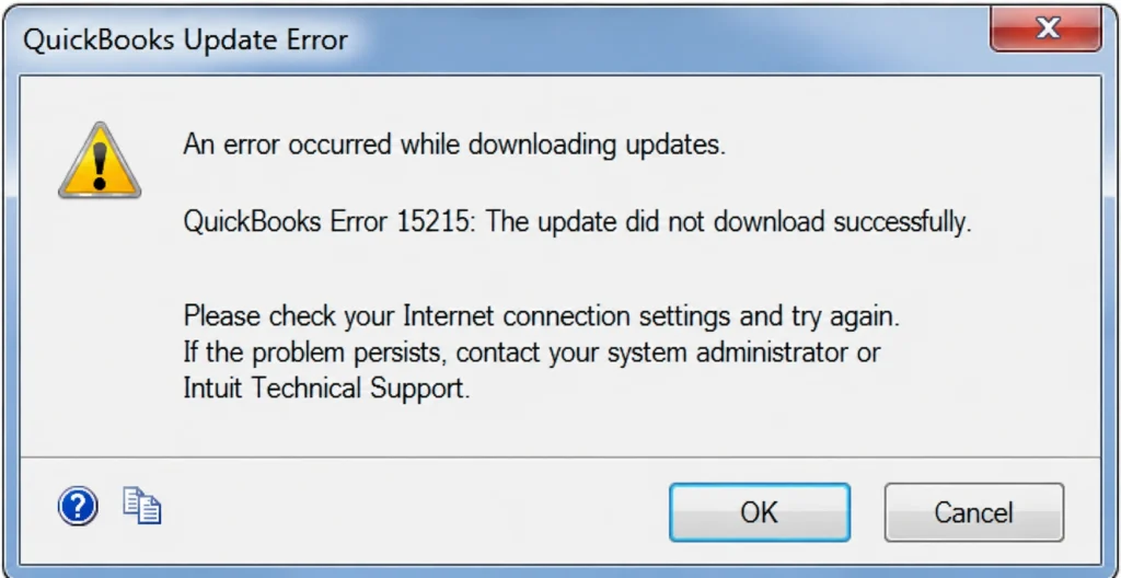 QuickBooks Error 15215
