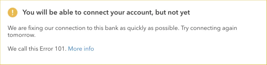 quickbooks online error code 101